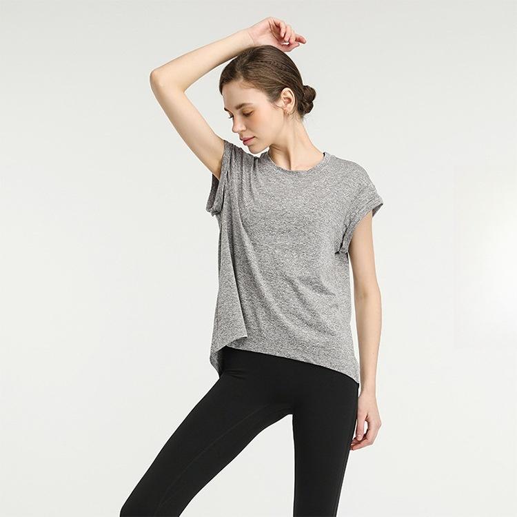 Fitnessové tričko s krátkým rukávem Rychleschnoucí Sportovní halenka Letní oblečení na jógu Jógová topy Běžecké fitness oblečení Dámské