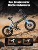 BURCHDA new R7 dual motors 2500W 120km foldable electric bike 48V 20AH lithium battery 20-inch 4.0 Fatbike electric bike