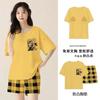 Pajamas with chest pads women's summer 1011 new women's short-sleeved thin loungewear summer