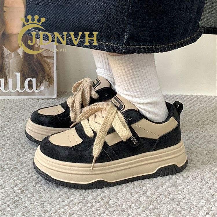 Fashion casual women's shoes winter retro board women's shoes junior high school girls shoes thick sole heightening single shoes