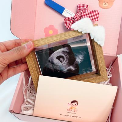 Command S Imming Out Box Surprise Card Husband Event Ultrasound Photo Pregnancy Announcement Frame Family Parents