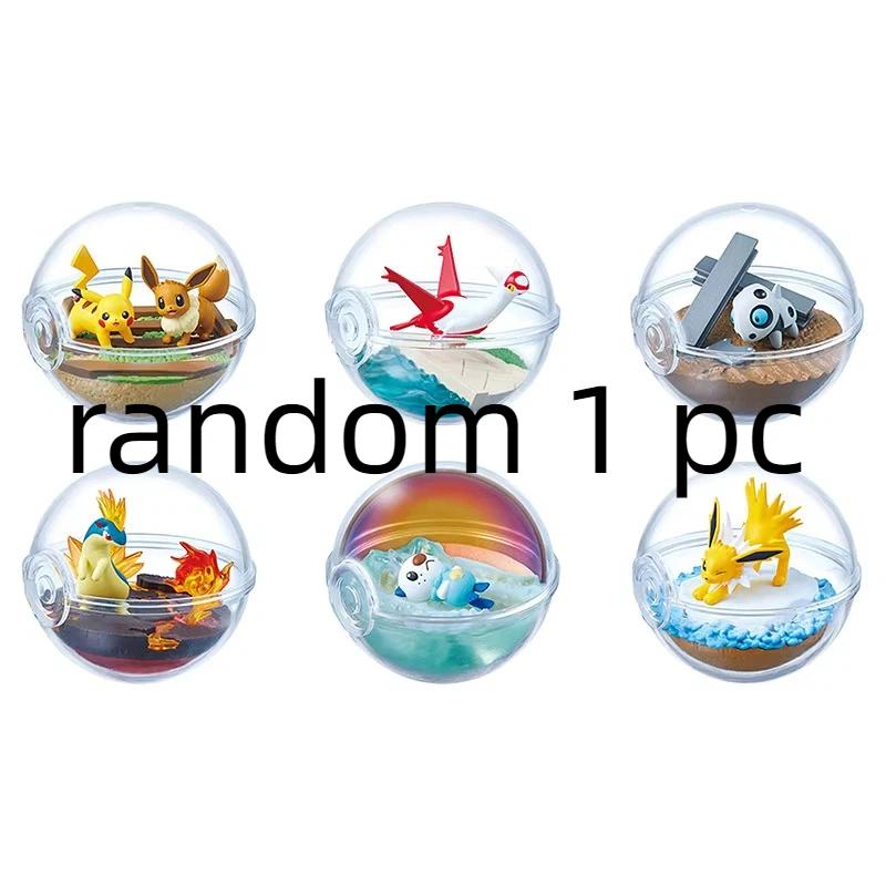 Anime Figure Pok  Mon Trendy  Crystal Ball Claw Machine Figure Desktop Ornament Collection Toy Surprise Gift For Fans
