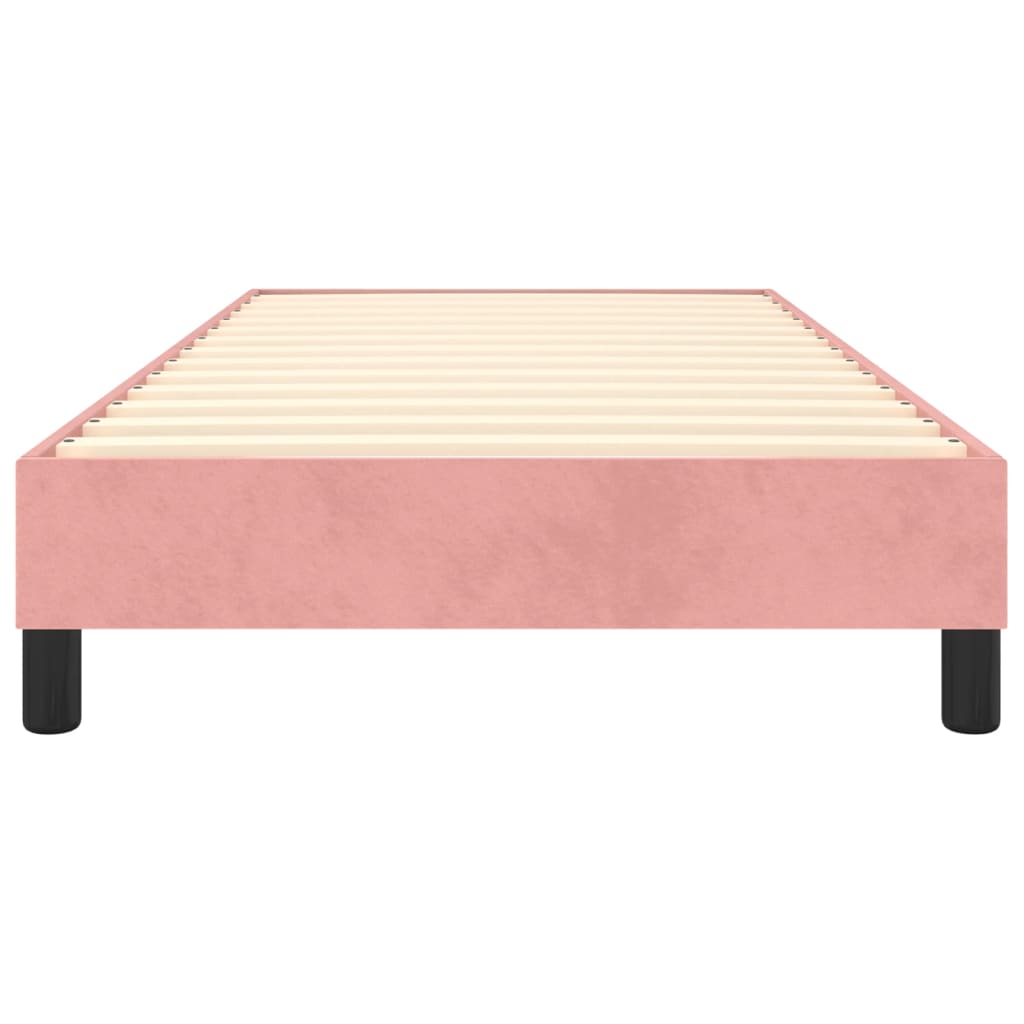 Box Spring Bed Frame Pink 90x200 cm Velvet