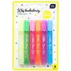 InterDruk Glitter Glue for Decorations 6 Neon Colors X 10.5ML