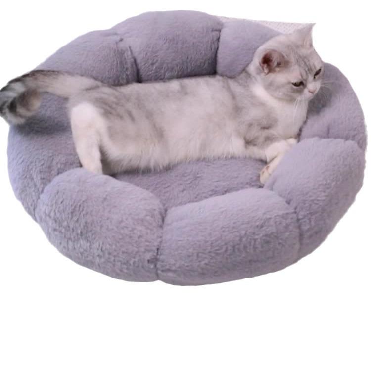 Flower Cat Nest Autumn and Winter Dog Nest Teddy Closed Cat Nest Winter Warm Pet Supplies