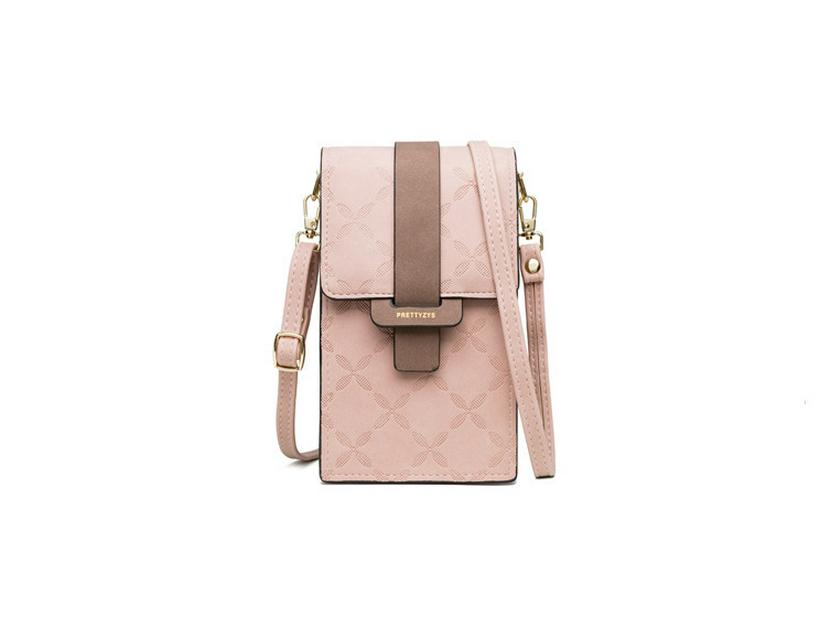 Prettyzys Pureti Ρετρό Μικρή Τετράγωνη Τσάντα Ώμου - Ευέλικτη Τσάντα Χιαστί για Κινητό Τηλέφωνο