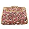 Large Blue Stone Evening Bag Rhinestone Clutch Purse Women Luxury Wedding Purse Bridal Party Formal Crystal Handbags Diamond