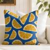 Orange Pattern Cushion Cover Natural Linen Pillow Cover DoubleSided Print Cushion Cover for Sofa Home Decor