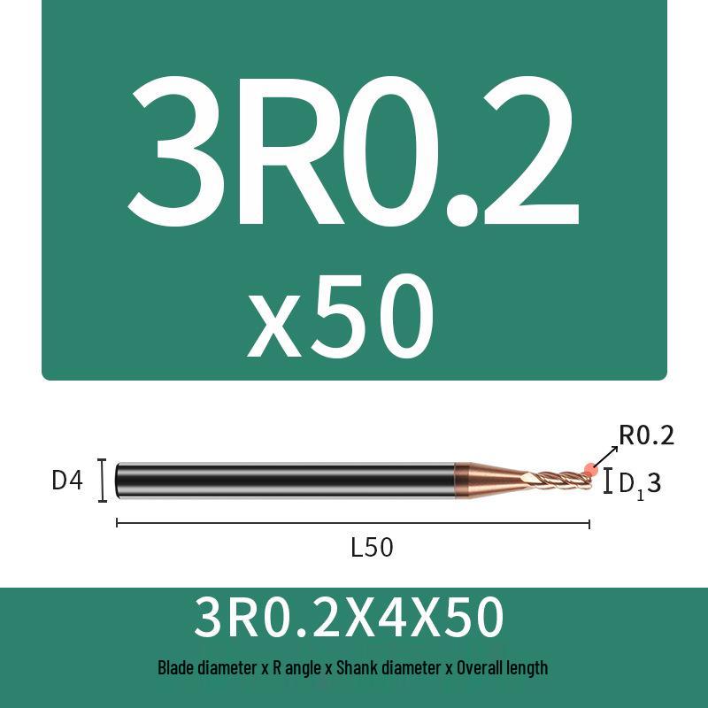 55-Degree Carbide Bull Nose End Mill with Wear-Resistant Coating for CNC Routers