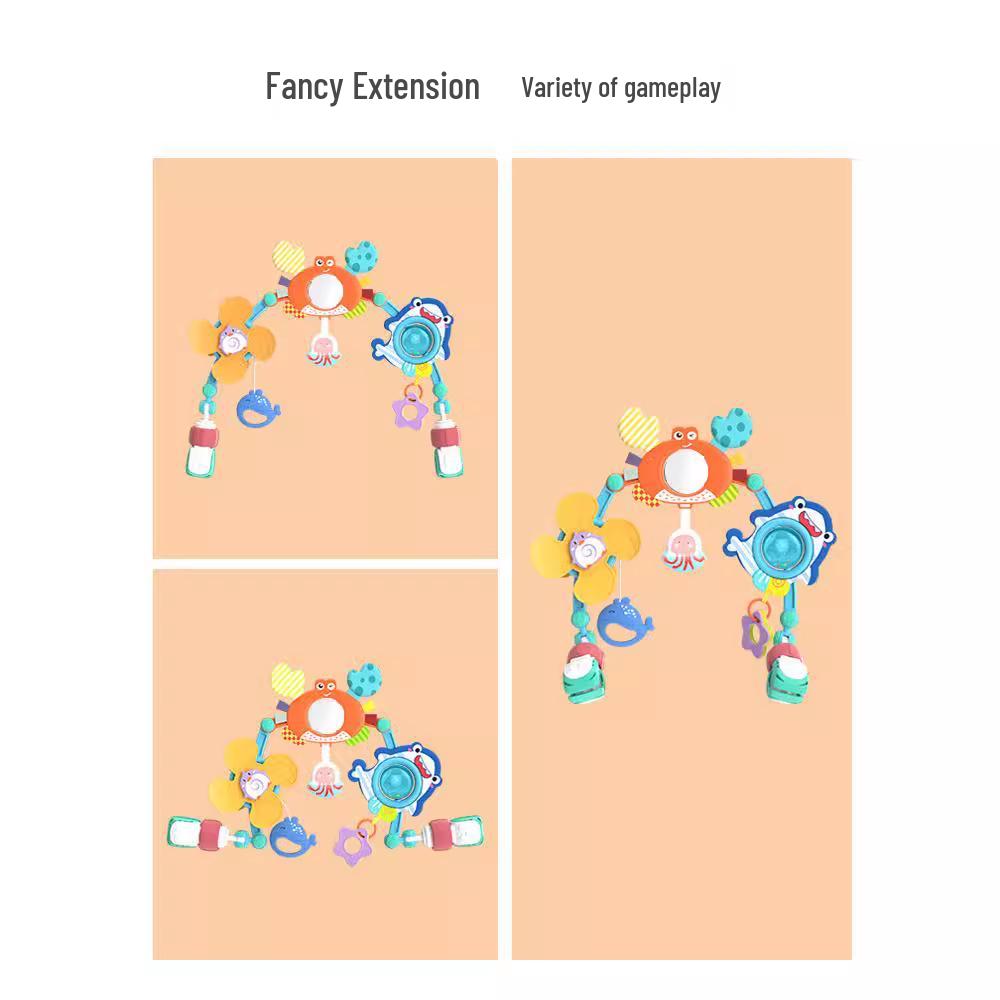 Crab Mobile & Rattle for Infants & Toddlers: Soothing, Educational Bed & Stroller Toy for Babies 0-1 Year Old