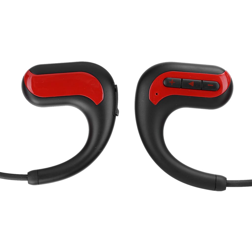 IPX8 Waterproof Sports Headphone Swimming Rear Hanging Bluetooth Earphone with 8G MemoryRed
