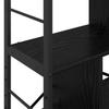 Bookshelf Black Oak Effect 75 X 30 X 123.5 Cm