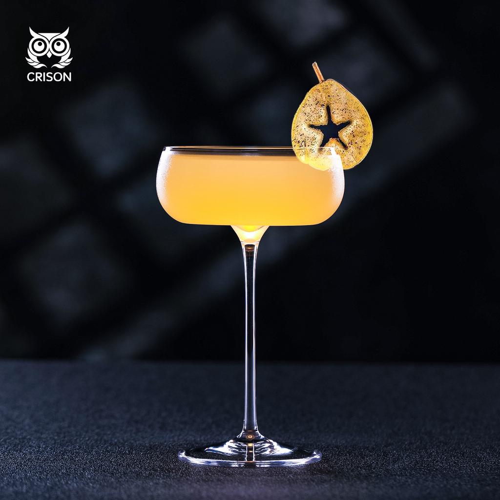 PNT05 CRISON Coupe Cocktail Glass Crystal Martini Glasses Unique Art Deco Cocktail Glasses Pisco Sour Martini Champagne
