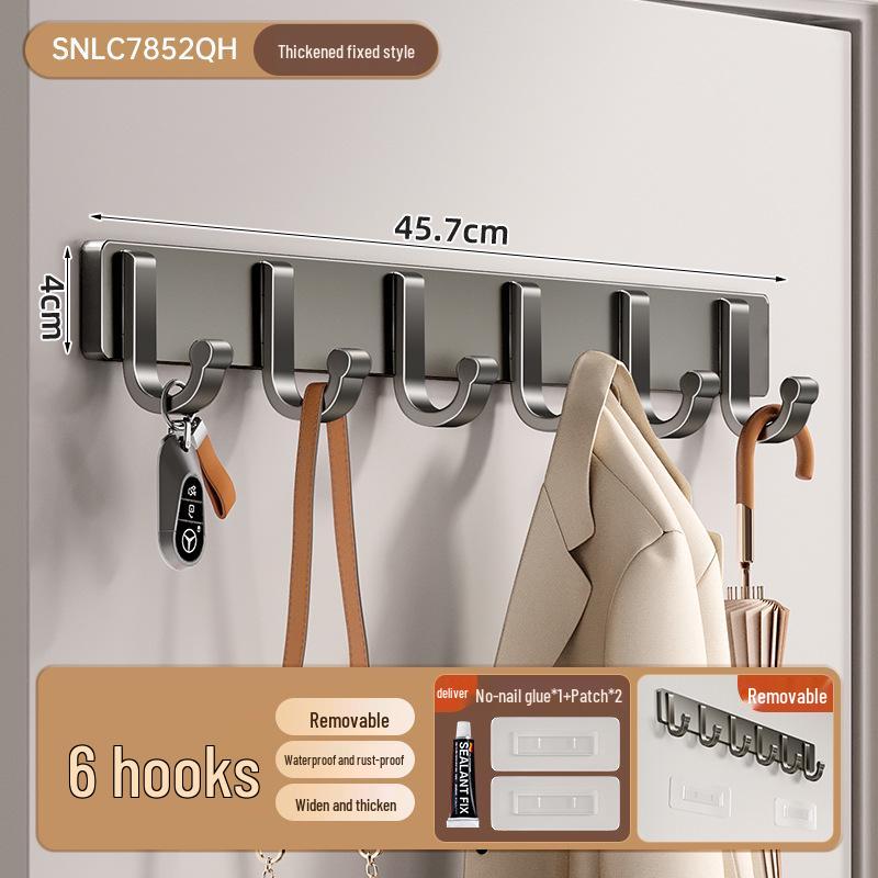 Space-Aluminium Haken ohne Bohren: Haken für Bad, Küche, Mantel, Handtuch & Mehr