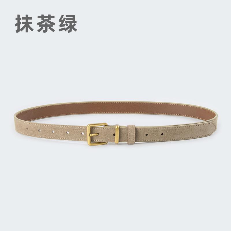 Vier Jahreszeiten Verfügbar Neuer Anti-Fleece Matter Ledergürtel Leder Retro Damen Luxus-Stil Kombiniert Mit Röcken Und Jeans