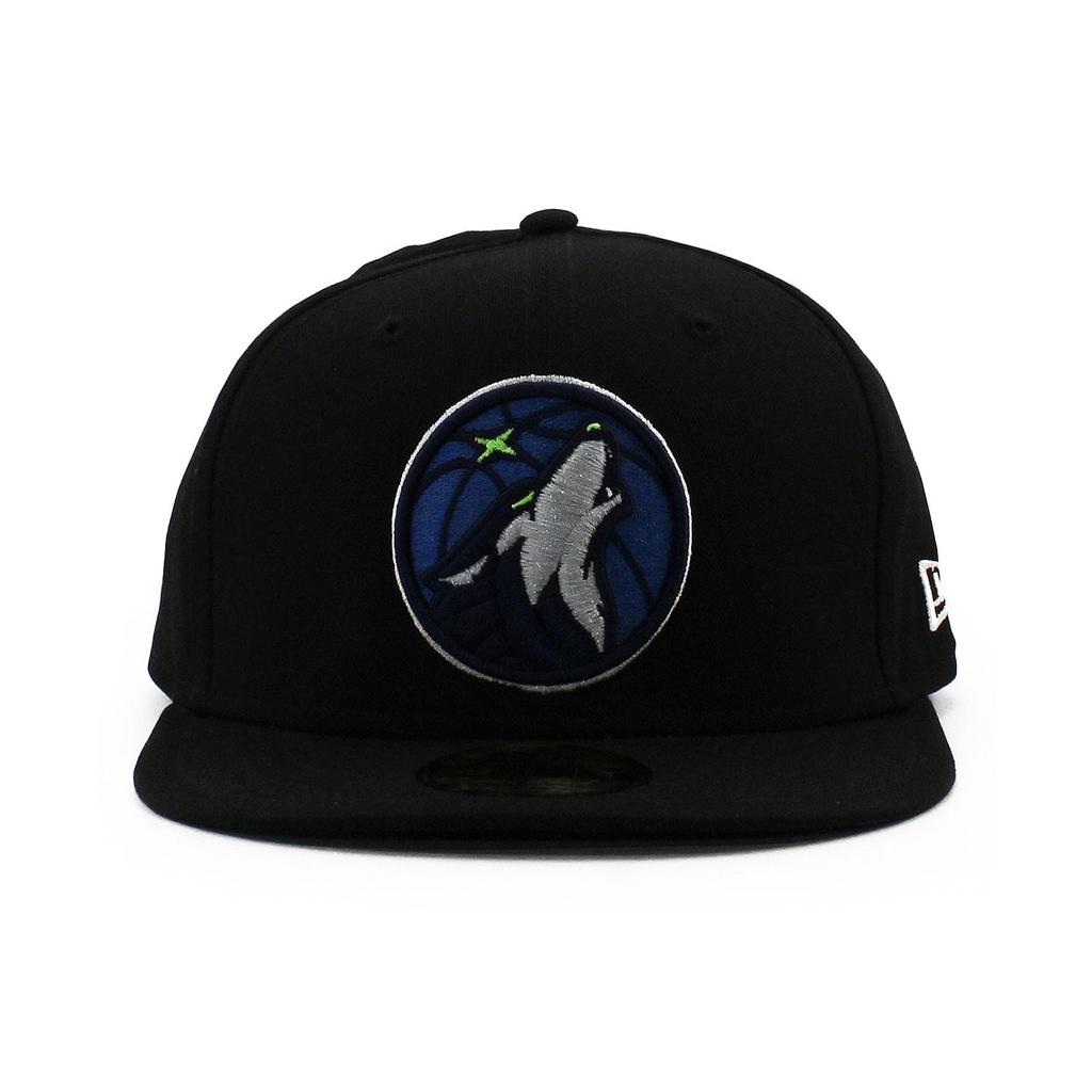 New Era Cap 59FIFTY Minnesota Timberwolves NBA Team Basic Fitted Cap Minnesota Timberwolves Black Hat Basketball 5950 Sz 7-58 [Used]