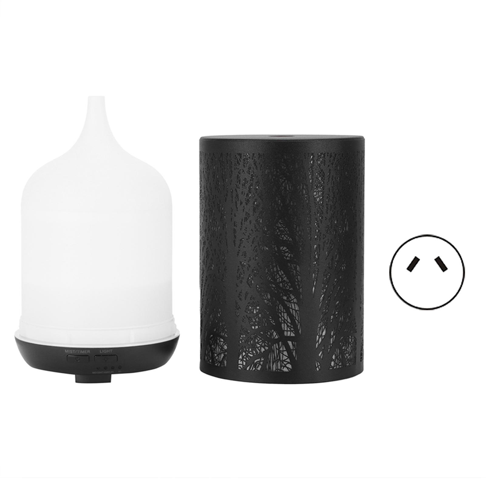 

300ml Air Humidifier 2 in 1 Ambient Night Light Aroma Aromatherapy Diffuser Black 100240VEU Plug