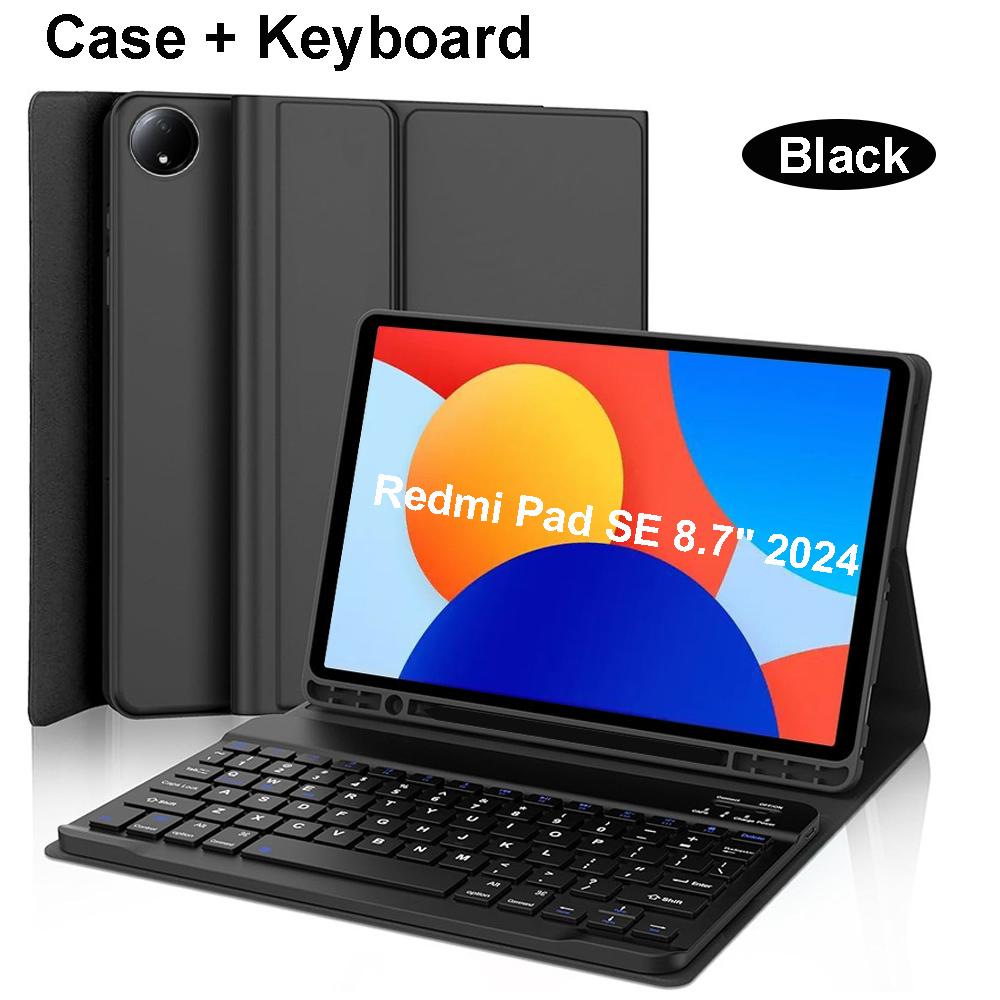 Case for Redmi Pad SE 8.7 Inch , Bluetooth Keyboard Cover for Redmi Pad SE 8.7 Inch