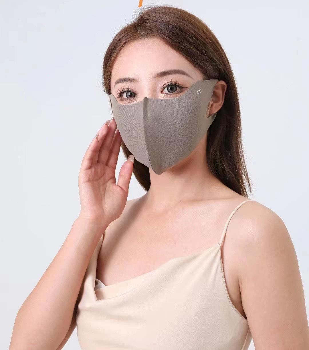 

New 3D Face Mask with Hyaluronic Acid, Washable, Cycling Cold Protection & Warmth for Autumn/Winter коричневый