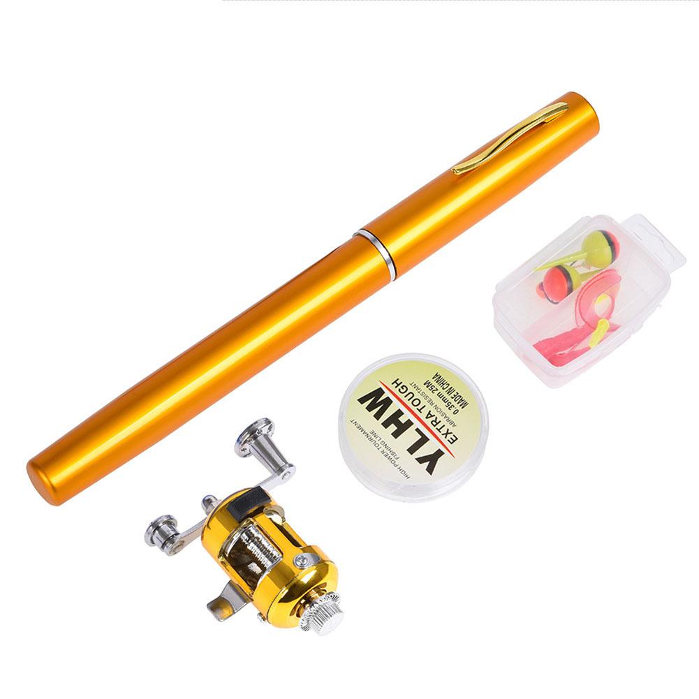 Fishing Rod Reel Combo Set Mini Telescopic Portable Pocket Pen Fishing Rod Pole Reel Lures Baits Jig Hooks Kits Type