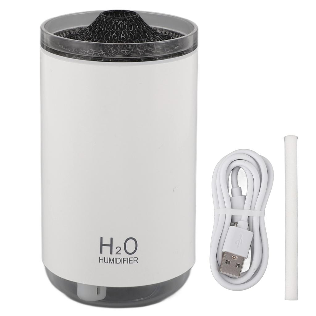 Scent Diffuser White Gradient Light Simulated Flame USB Charging 250ml Aroma Humidifier for Home Traveling Office