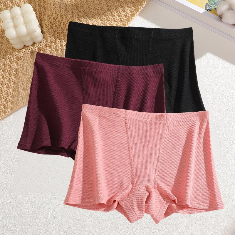 FINETOO 3Pcs Women's Panties Cotton Seamless Sports Boxers Underwear Female Briefs Cozy Lingerie Intimate Underpants S-XXL