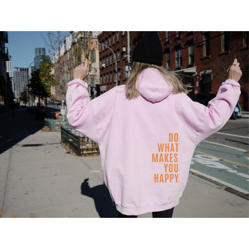 Womens Oversized Drop Shoulder Long Sleeve Hoodie Tee Loose Fit Streetwear Print Top XS To 5XL European Size