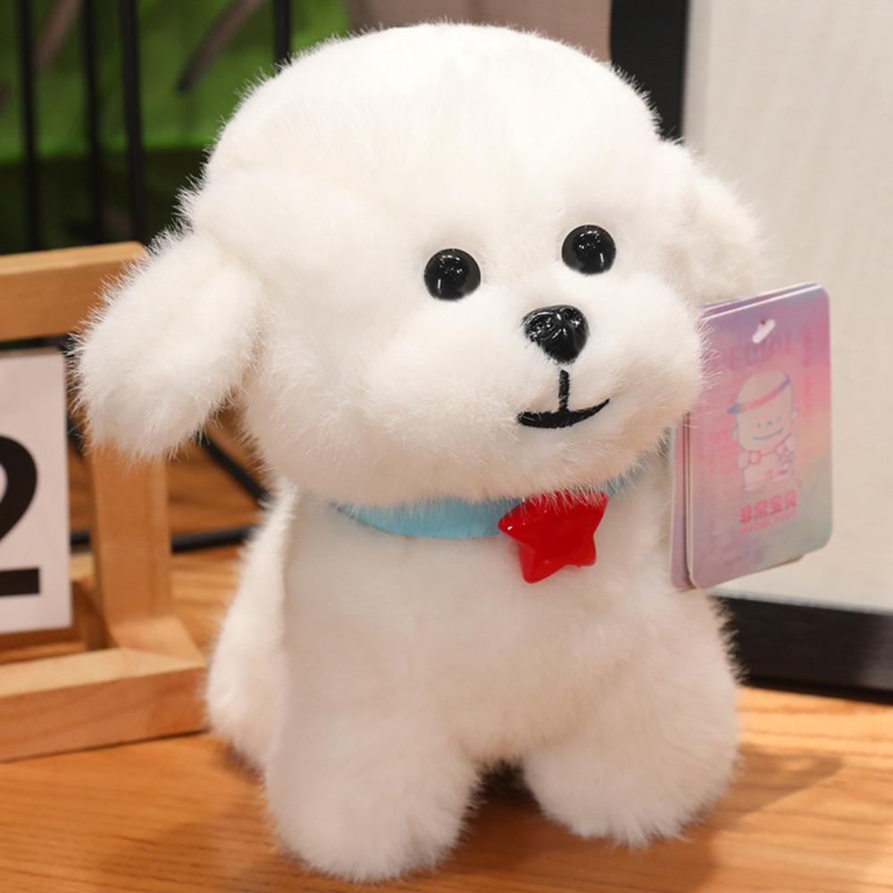 Realistic Husky Dog  Doll Pendants PP Cotton Simulation Dog Poodle Stuffed Doll  Kids Gifts