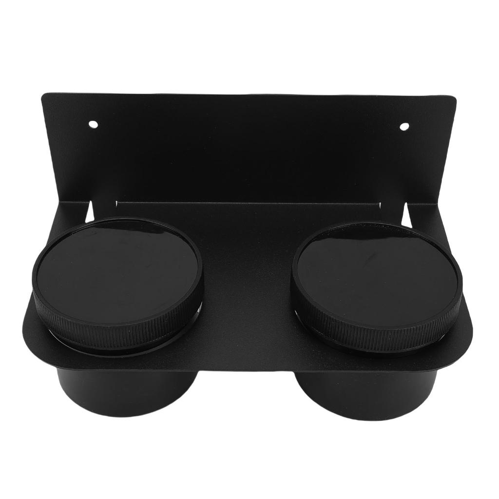 Oil Dual Funnel Holder Carbon Steel Wall Mount Fluid Drain Oil Funnel Storage Rack Kit with 2 Plastic Removable Drip