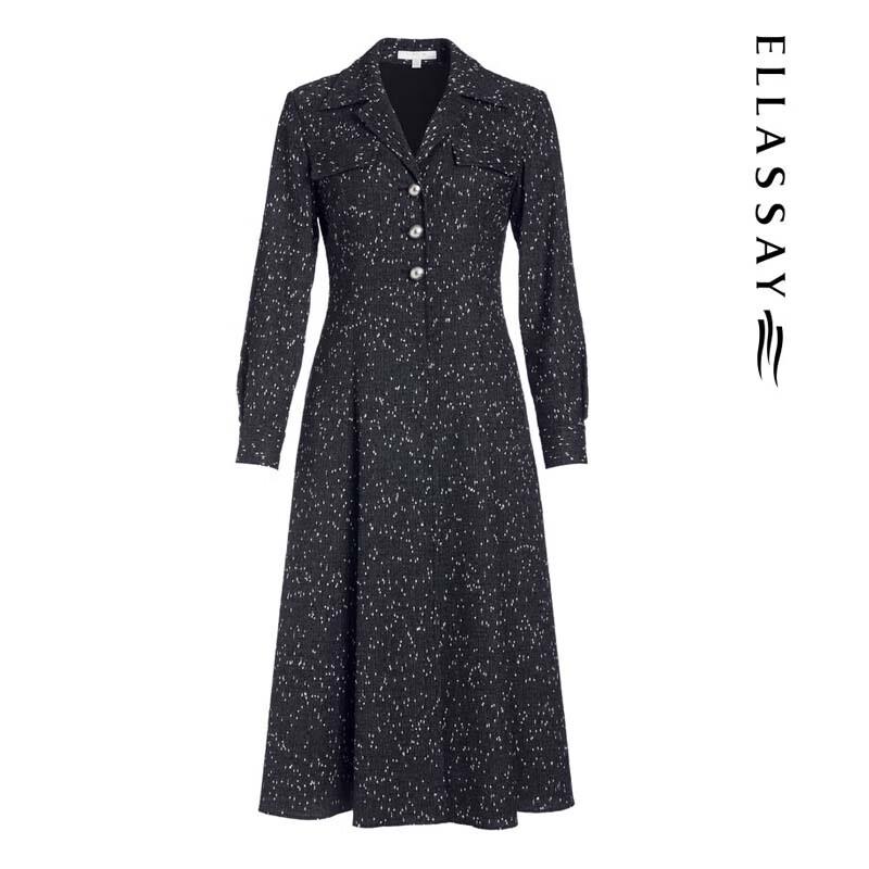 ELLASSAY Women's Waist-Cinching Mid-Length Suit Dress EWF351Y00500