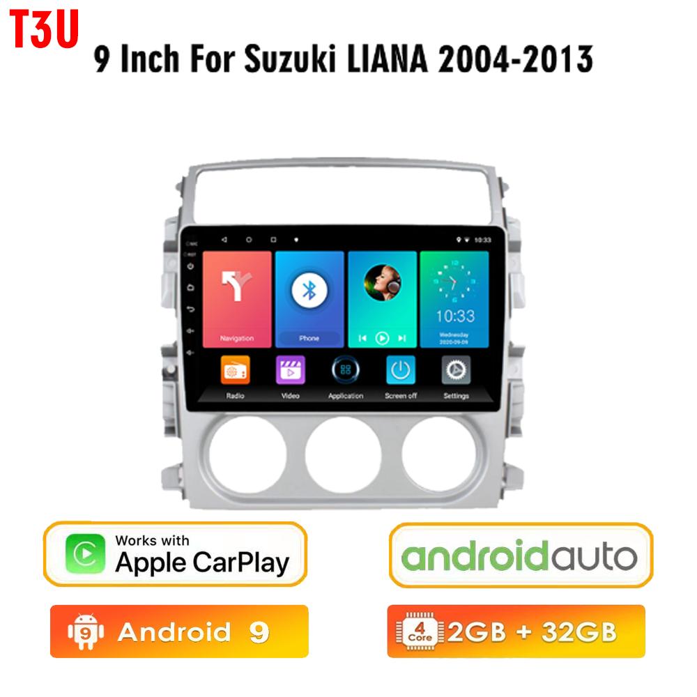 Icreative For Suzuki Liana 2004 - 2013 Car Radio GPS Android Stereo QLED CarPlay No 2DIN Head Unit KK5 Multimedia Player