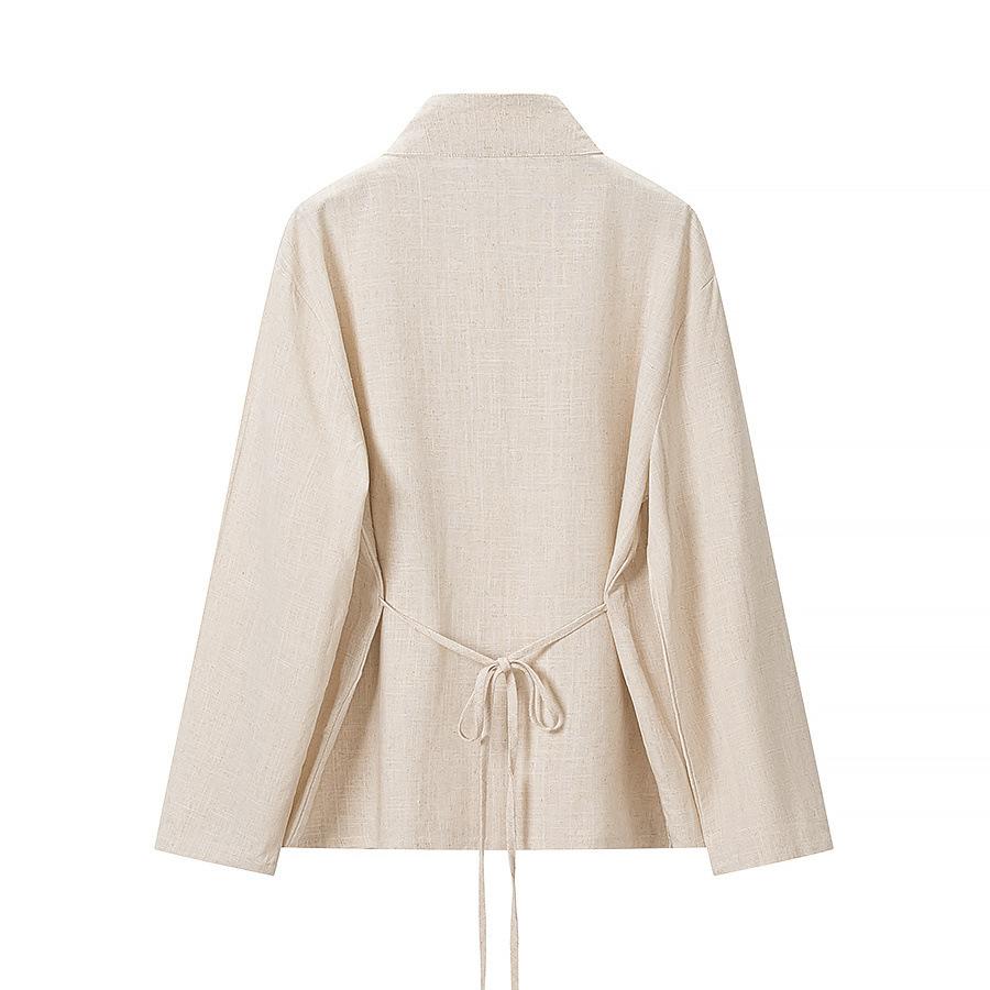 European and American Style, New Women's Clothing, Foreign Style, Fashionable, Versatile, Fashionable, National Style Cotton and Linen Suit