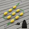 Boat Tow Rope with Floats High Visibility Buoyant Towable Tube 304 Stainless Steel Hook