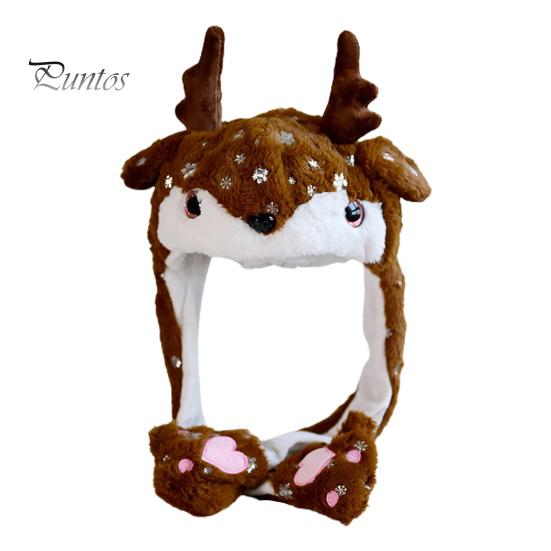 Weihnachten Santa Hut Ohr bewegen Springen Hut Santa Claus Elch Schneemann Schneeflocke Cosplay Hut Weihnachten Urlaub Party Kostüm Foto prop Geschenk