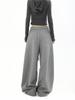 Vintage Retro Women's Wide Leg Pants Casual Trousers Spring/Autumn Loose Drop Straight Leg Sporty Pants