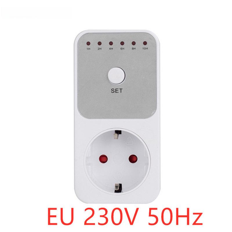 10-Hour Countdown Electric Bicycle Charging Socket Plug - EU/US/UK/FR/AU