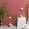 Nordic Style Creative Geometric Candle Holders for Home Living Room Table Decoration Metal Crafts Candlestick