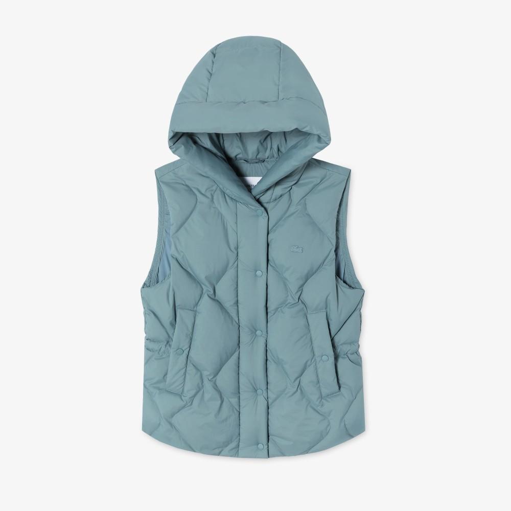 [Lacoste] Women's Hooded Quilted Down Vest BF521E-54NBMY