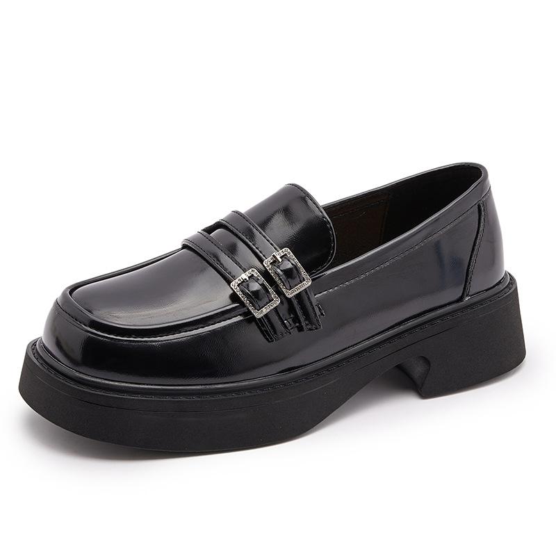 

Genuine leather British style small leather shoes women s 2025 new versatile platform one-pedal loafers college style jk single shoes autumn 40