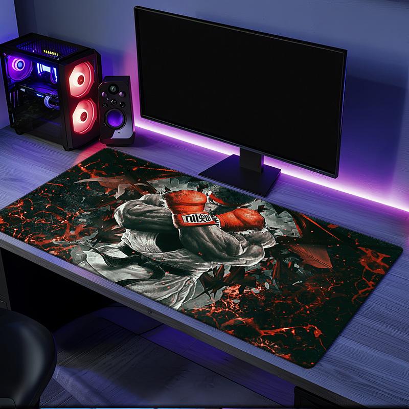 Fighter game Mouse Pad, Rubber Base, Mouse Pad for Gamers and Office Use, Gaming Desk , Easy To Clean Mat Christmas fan gifts