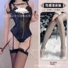Sex Underwear Cos Backless Dark Retro Wind Velvet Patent Leather Side Split Cheongsam Dress Character Uniform Woman