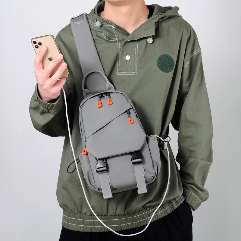Cross-border Men's Multifunctional Chest Bag - Large Capacity Travel Backpack and Crossbody Shoulder Bag