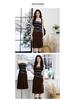 Retro Brown Velvet A-line Skirt with Slit - Youthful Spring Style