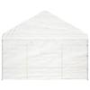VidaXL Belvédère avec toit blanc 4,08x2,23x3,22 m polyéthylène, tente de fête, chapiteau, abri à auvent, pavillon, tente 362631