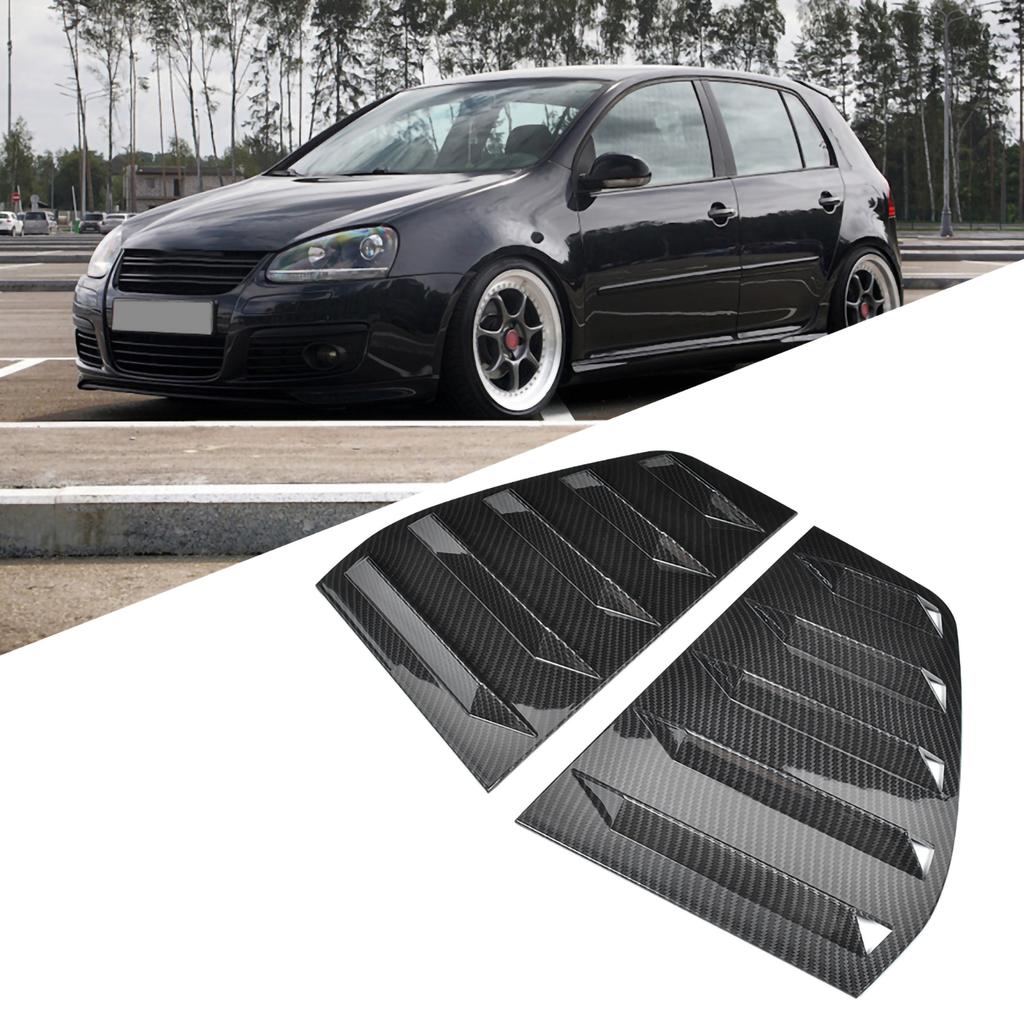 Pair of Side Vent Window Scoop Louver Trim Car Modification Fit for R Mk6 2009-2013Carbon Fiber Style