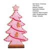 Christmas Tree Decor Candy Colors Gingerbread Man Design Wood Tabletop Decoration Wall Fireplace Shelf Ornament Gift