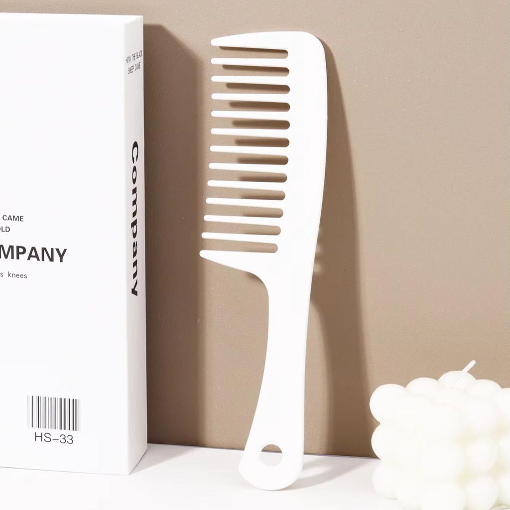 Wide tooth anti-static plastic comb,ergonomic handle,plastic bristle combing comb,suitable for various hair types