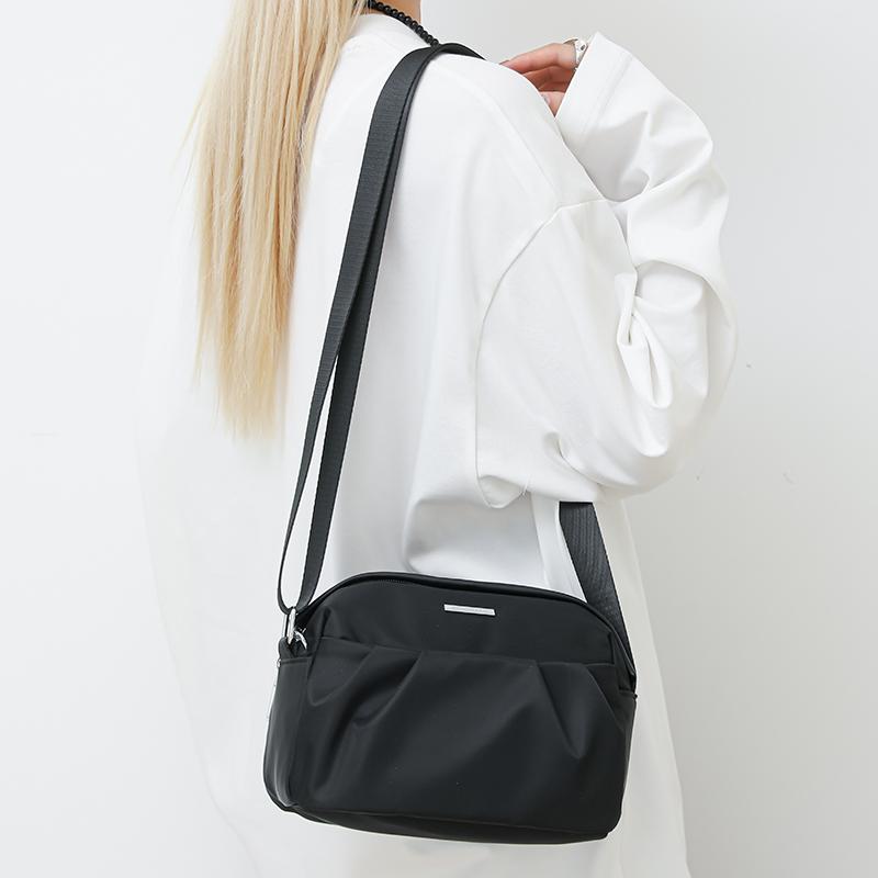 Solid Color Nylon Bag Women's Large Capacity Shoulder Crossbody Bag