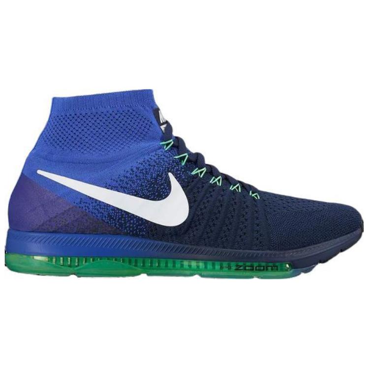 New Nike All Out Flyknit 'College Navy White Black Electro Green' 844134-404