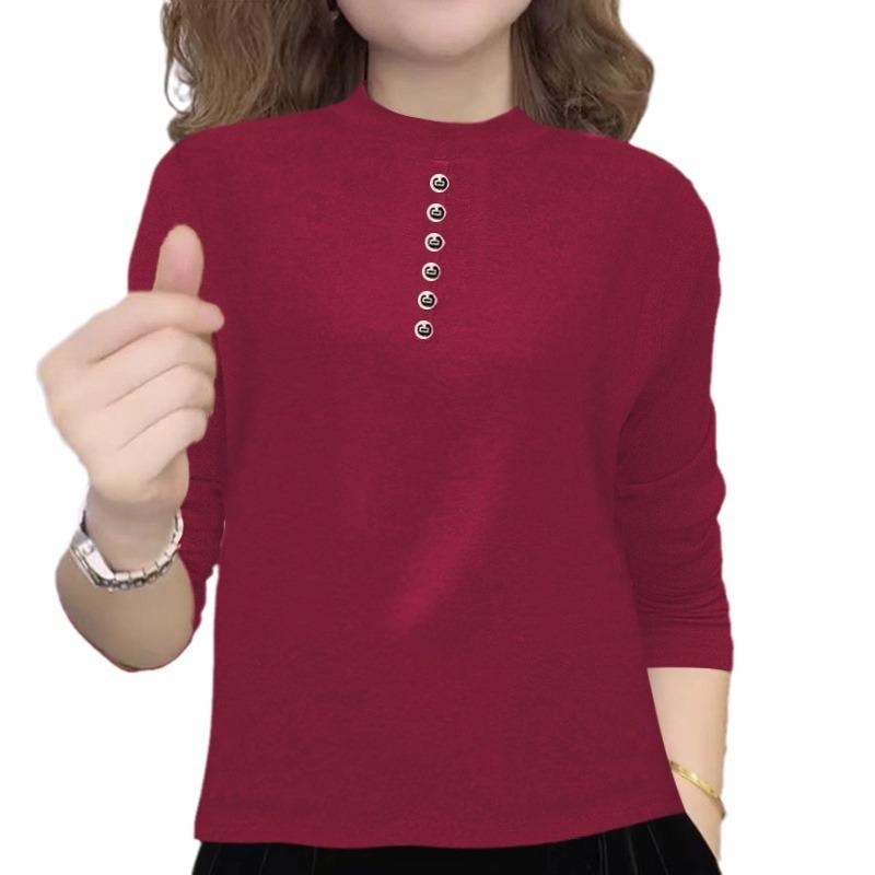 

Новое осенне-зимнее термобелье для мамы, двухсторонний велюр, бархатная базовая рубашка для женщин среднего и пожилого возраста 4XL